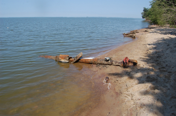 Работы на Балтийском море с резиновой лодки. Калининградская область