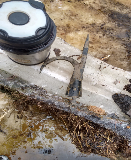 Багор, возможно, принадлежал старинным предшественникам современных «чёрных копателей» из местных жителей, пытающихся извлечь практическую пользу из своих знаний истории.